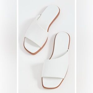 VINCE Canella Mules in Optical White